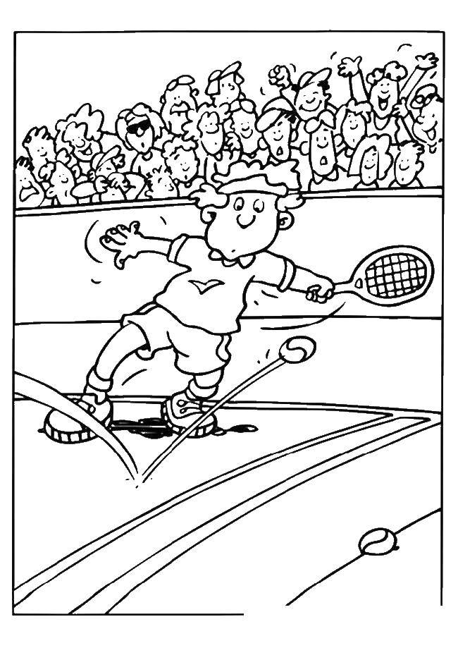 Coloring Tennis player. Category tennis. Tags:  tennis.