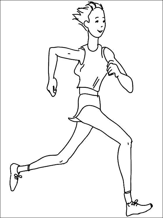 Название: Раскраска Легкая атлетика. Категория: бег. Теги: атлет, бег.