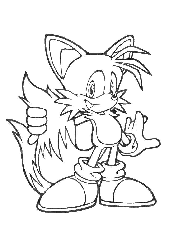 Coloring Miles. Category The character from the game. Tags:  Miles, sonic the hedgehog, .
