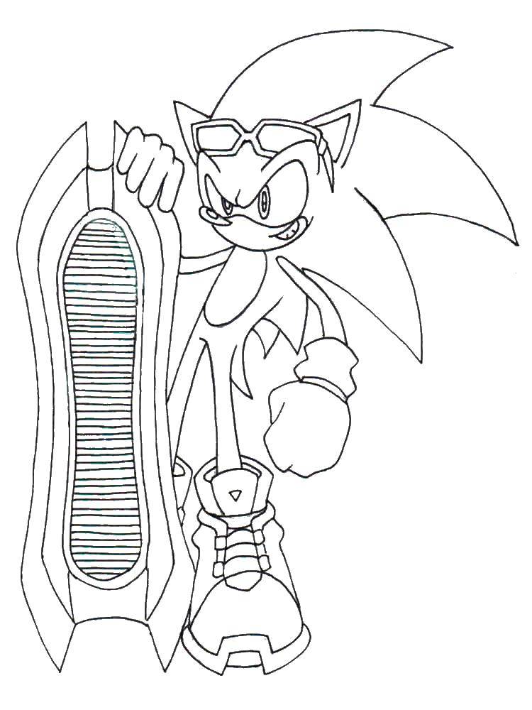 Coloring Sonic the hedgehog. Category The character from the game. Tags:  sonic , hedgehog.