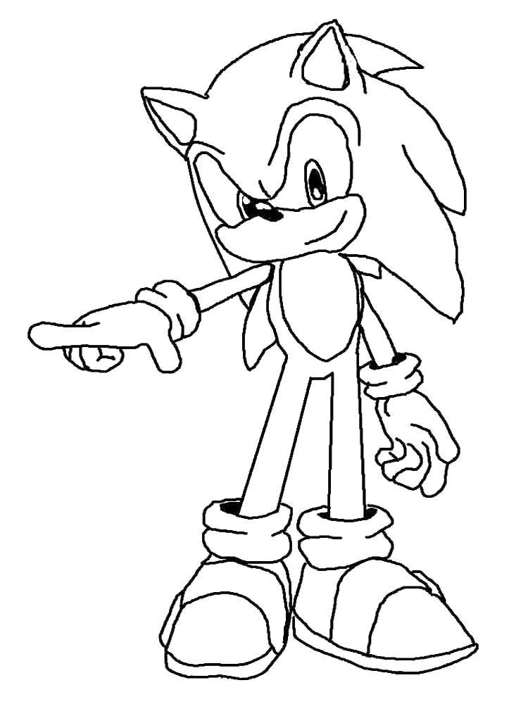 Coloring Sonic the hedgehog. Category The character from the game. Tags:  sonic , hedgehog.