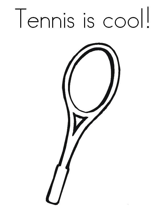Coloring Tennis racket. Category tennis. Tags:  tennis, ball.