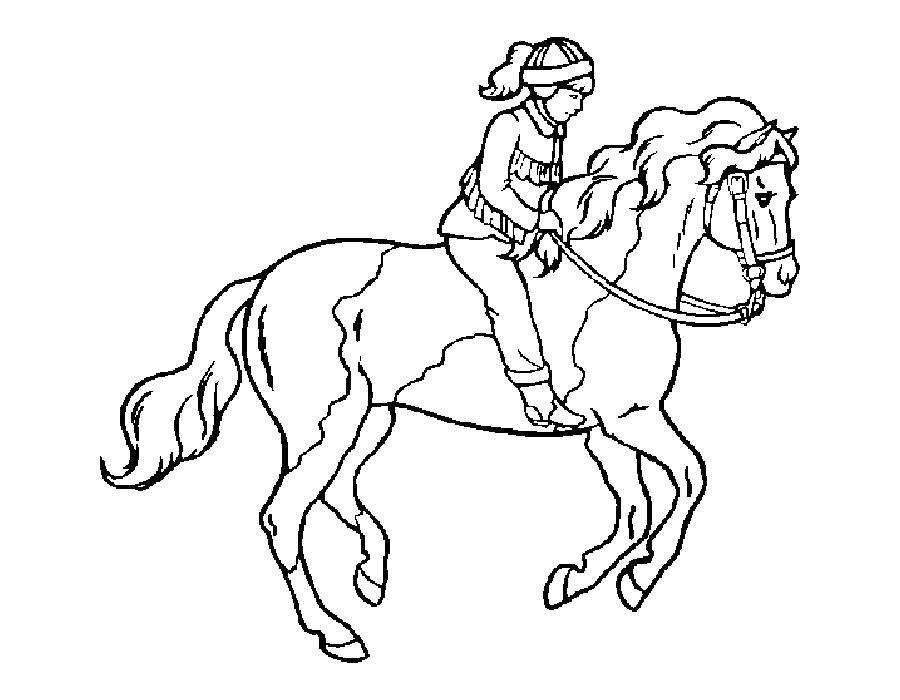 Coloring Horse riding. Category sports. Tags:  Horse.