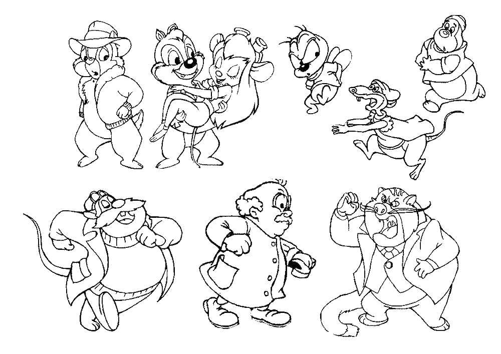 Coloring Chip and Dale rescue Rangers. Category chip and Dale. Tags:  Chip and Dale.