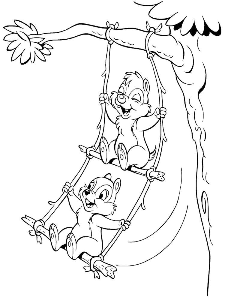 Coloring Chip and Dale rescue Rangers. Category Cartoon character. Tags:  Chip and Dale.