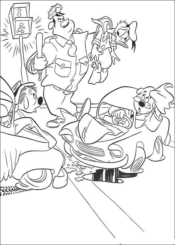 Coloring Donald duck caught. Category duck tales. Tags:  Disney, Ducktales, Donald Duck.