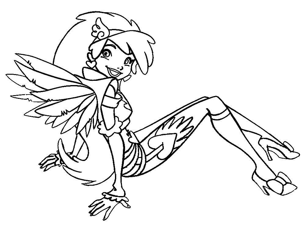 Coloring Fairy cartoon. Category fairies. Tags:  Fairy, tale.