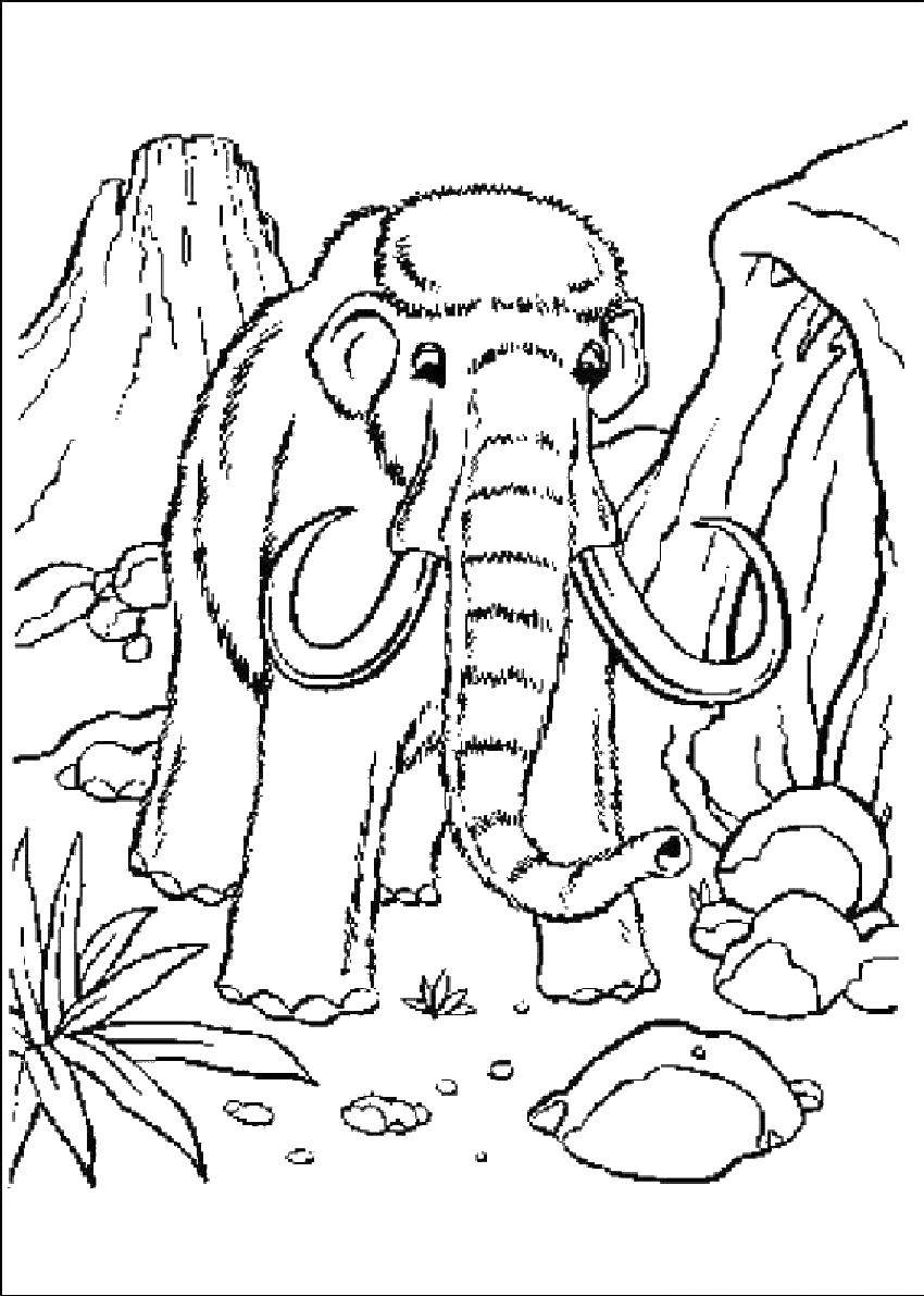 Coloring Mammoth. Category Animals. Tags:  mammoth.