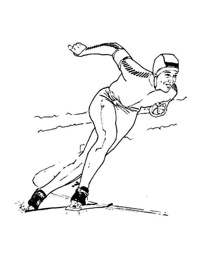 Coloring Skater. Category sports. Tags:  skating, running.