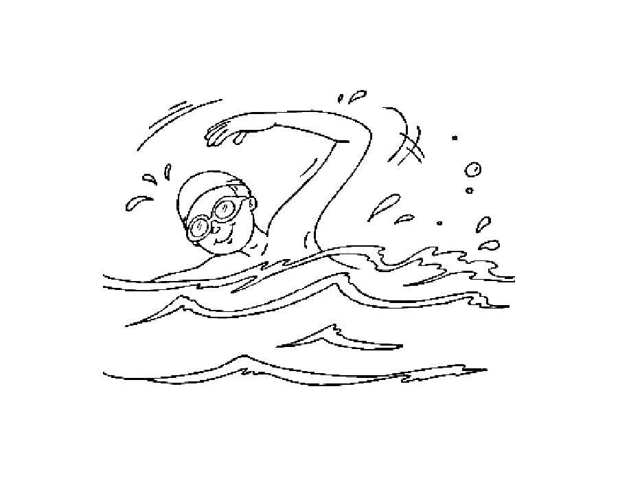 Coloring The swimmer. Category sports. Tags:  the swimmer.