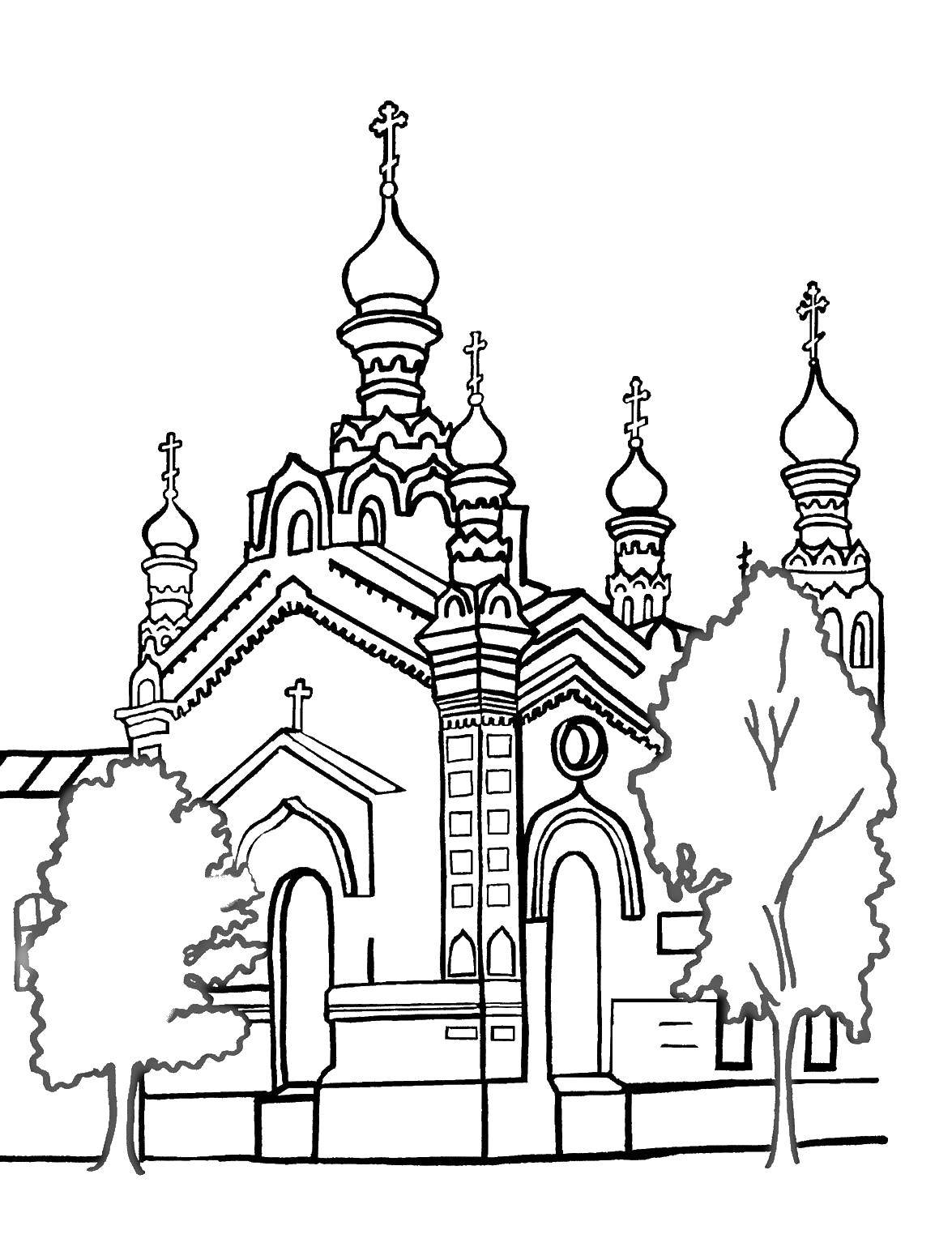 Coloring Beautiful Church. Category the Church. Tags:  The Church.