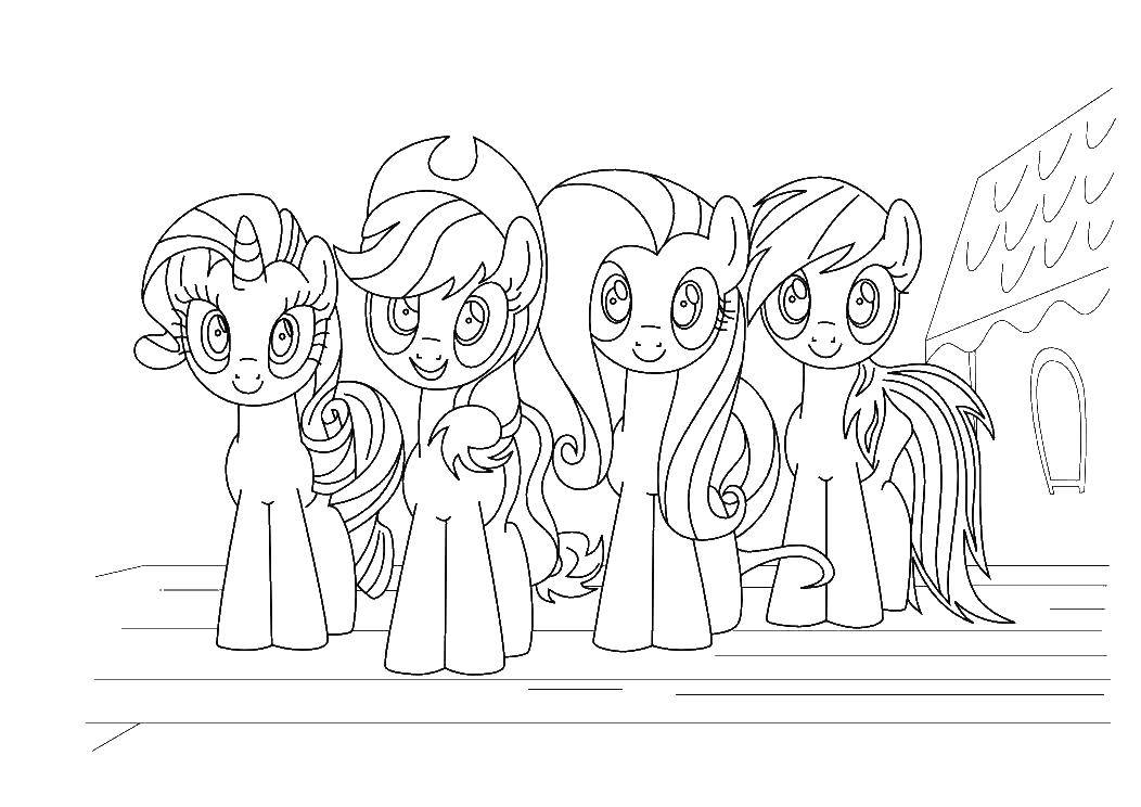 Coloring My little pony. Category my little pony. Tags:  Ponies.