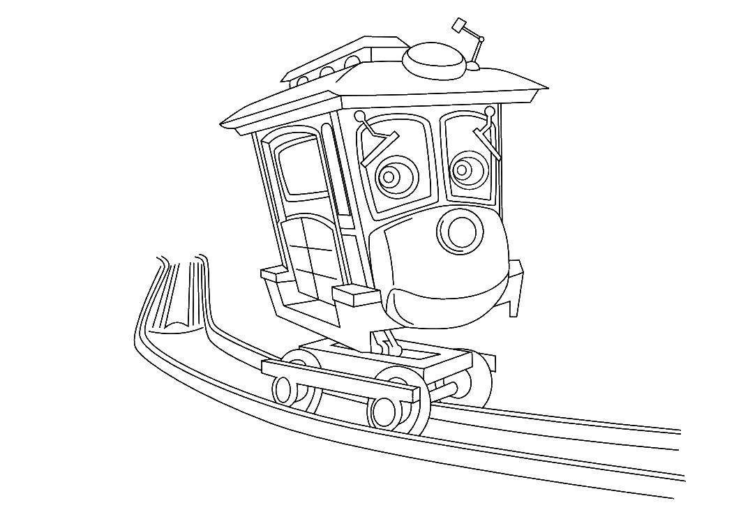 Coloring Train. Category cartoons. Tags:  train.