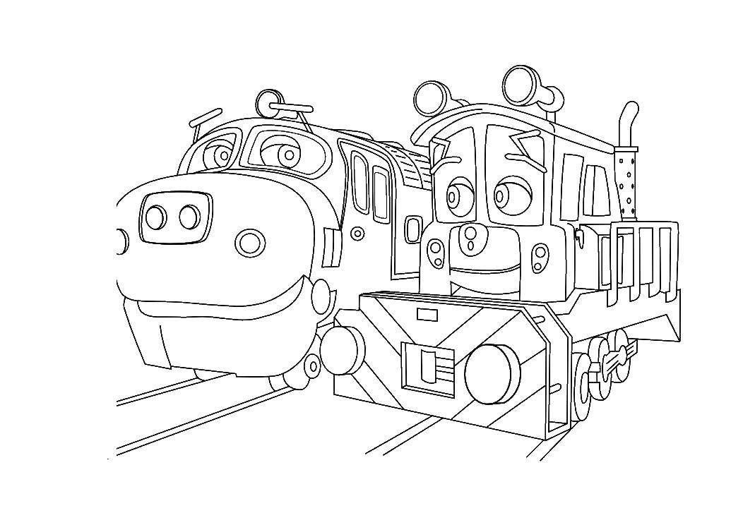 Название: Раскраска Поезд. Категория: мультики. Теги: поезд.