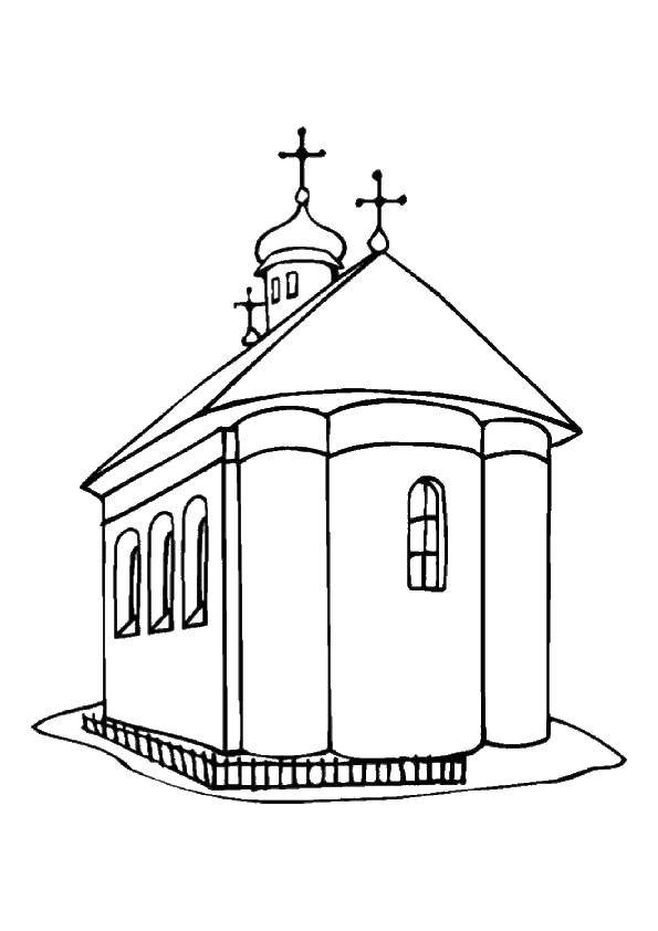 Coloring Church. Category religion. Tags:  Church, home.