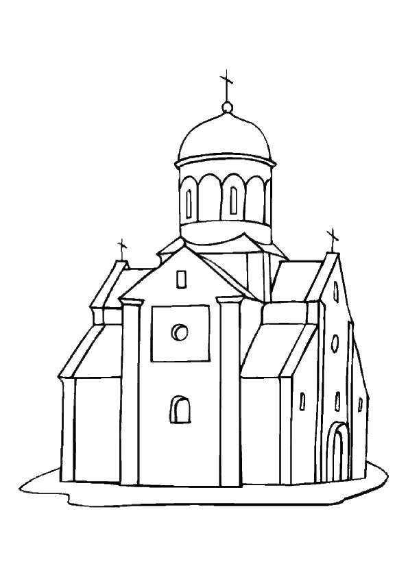 Coloring Church. Category religion. Tags:  Church, home.