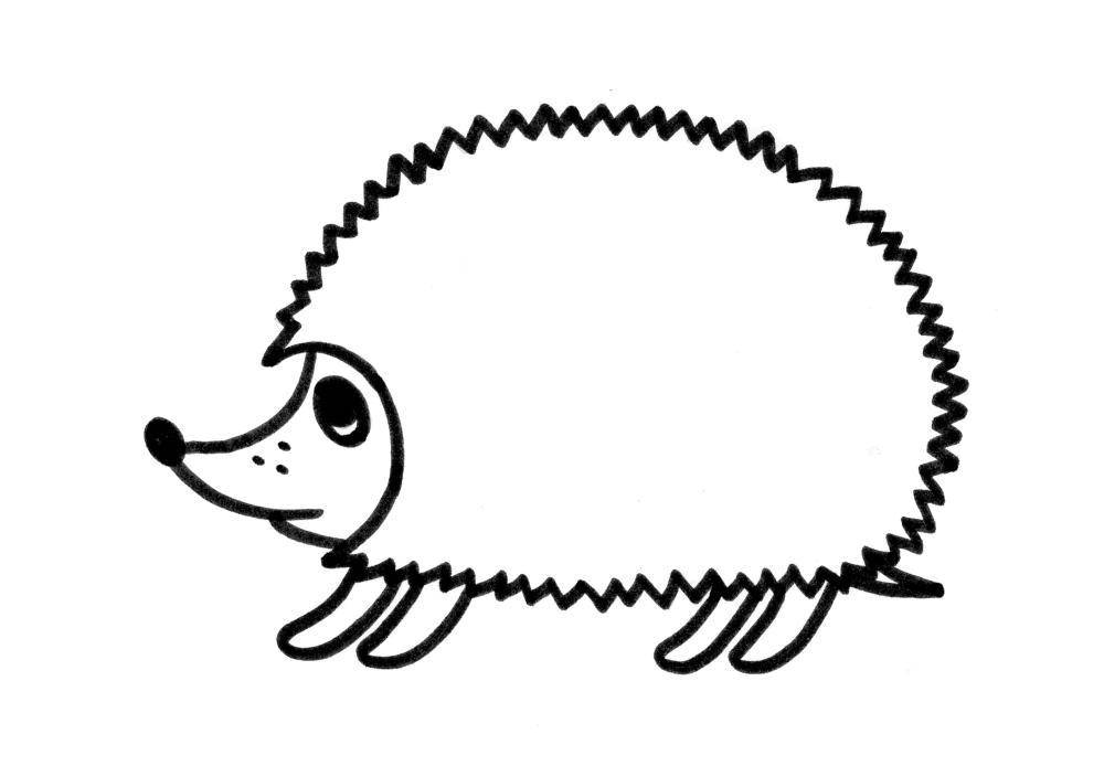 Coloring Hedgehog. Category Coloring pages for kids. Tags:  hedgehog .