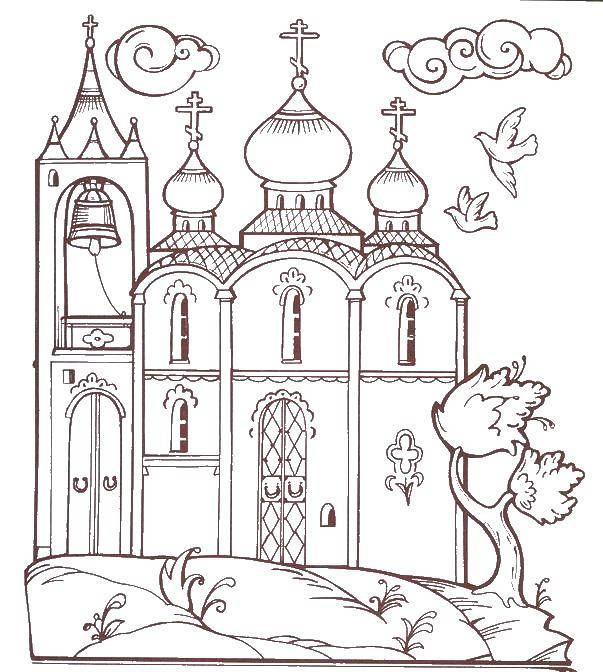 Coloring Church. Category the Church. Tags:  Church, home.