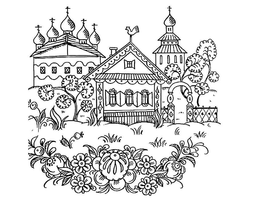 Coloring Church. Category the Church. Tags:  Church, home.