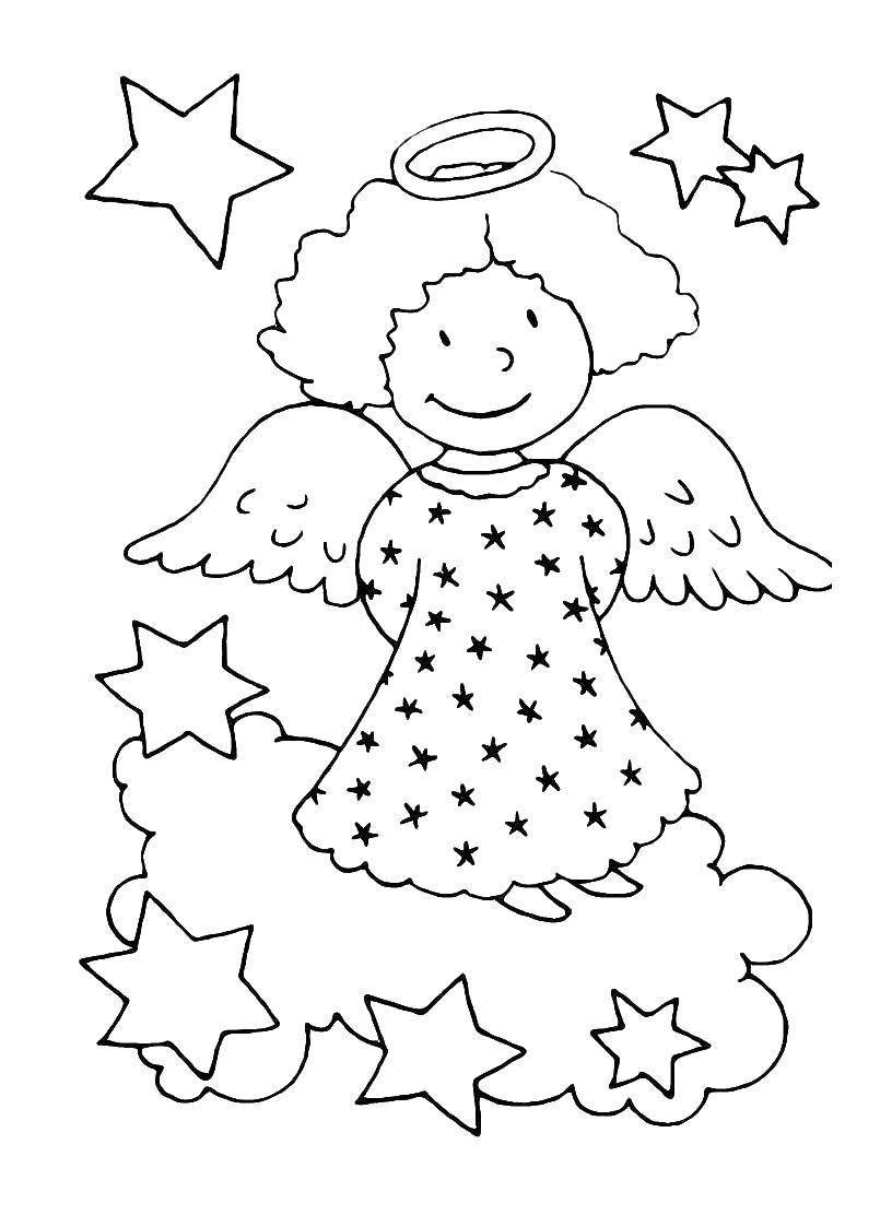 Coloring Angel. Category angels. Tags:  Angel .