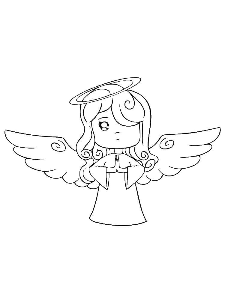 Coloring Angel. Category angels. Tags:  angel .