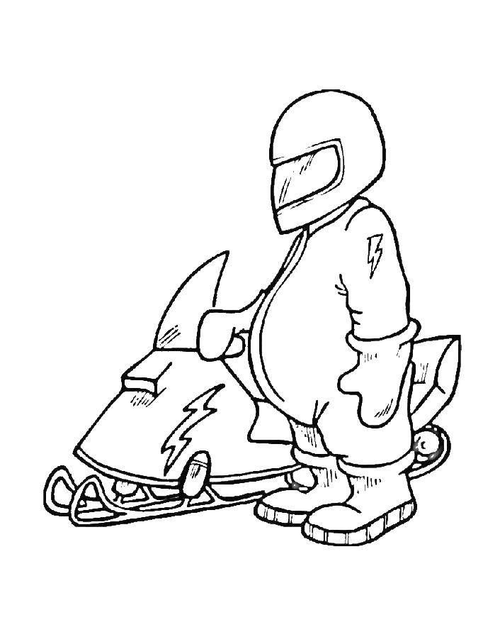 Coloring Skier. Category toys. Tags:  the skier.