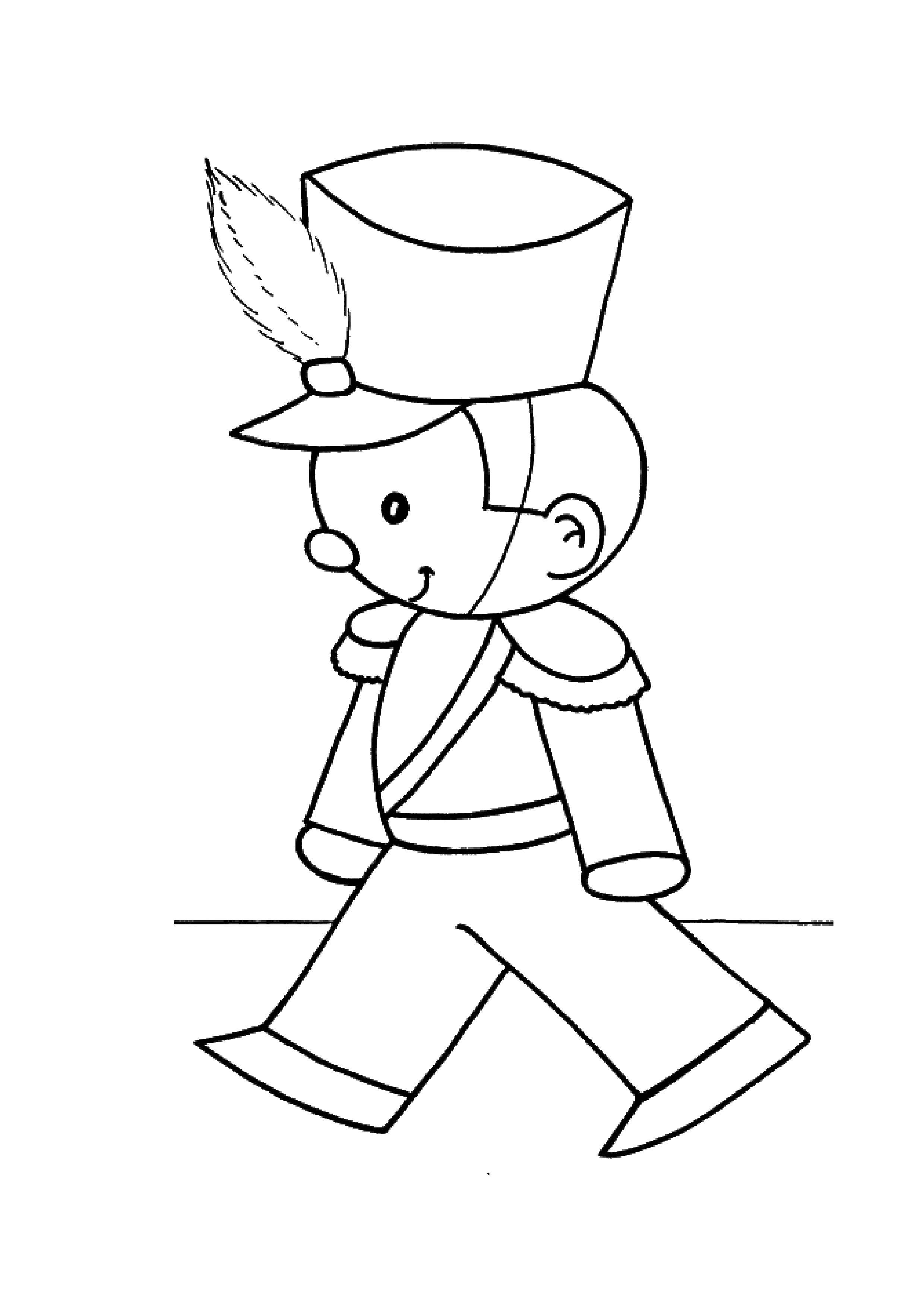 Coloring Soldier. Category toys. Tags:  Soldier, toy.