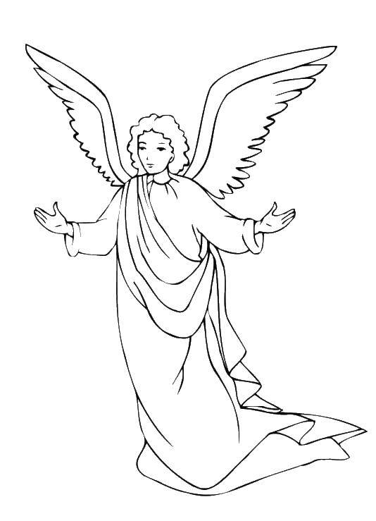 Coloring Guardian angel. Category guardian angel. Tags:  guardian angel.