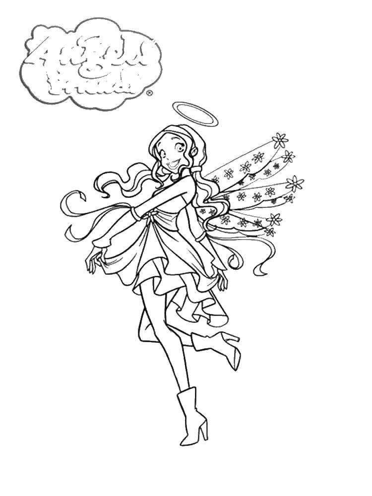 Coloring Angel URI of the friends of angels. Category angels. Tags:  Angel URI, Angels Friends.