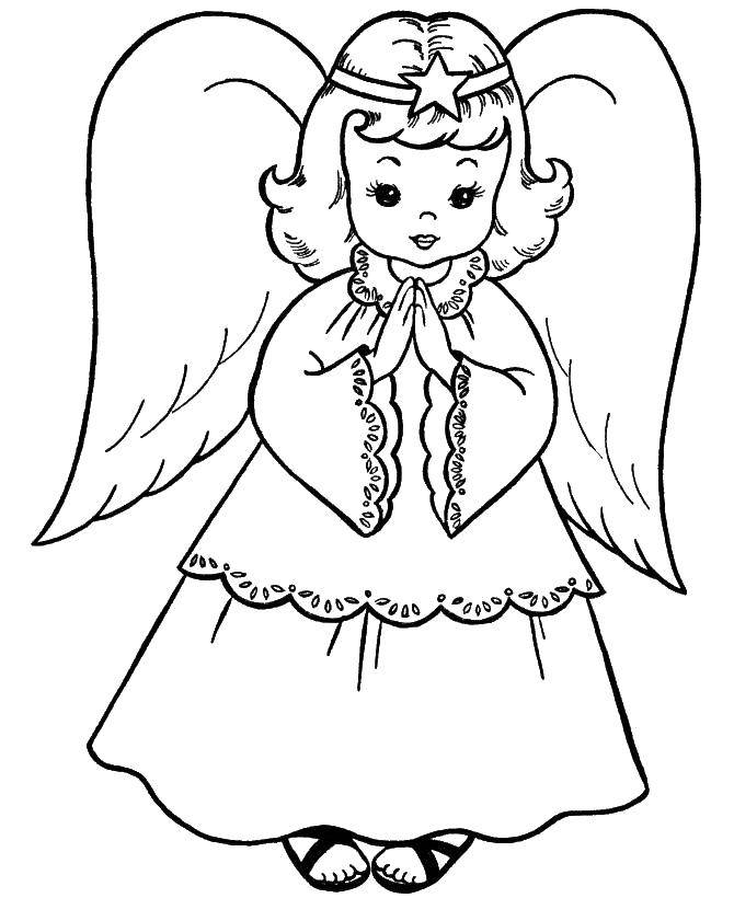 Coloring Angel. Category guardian angel. Tags:  angel .