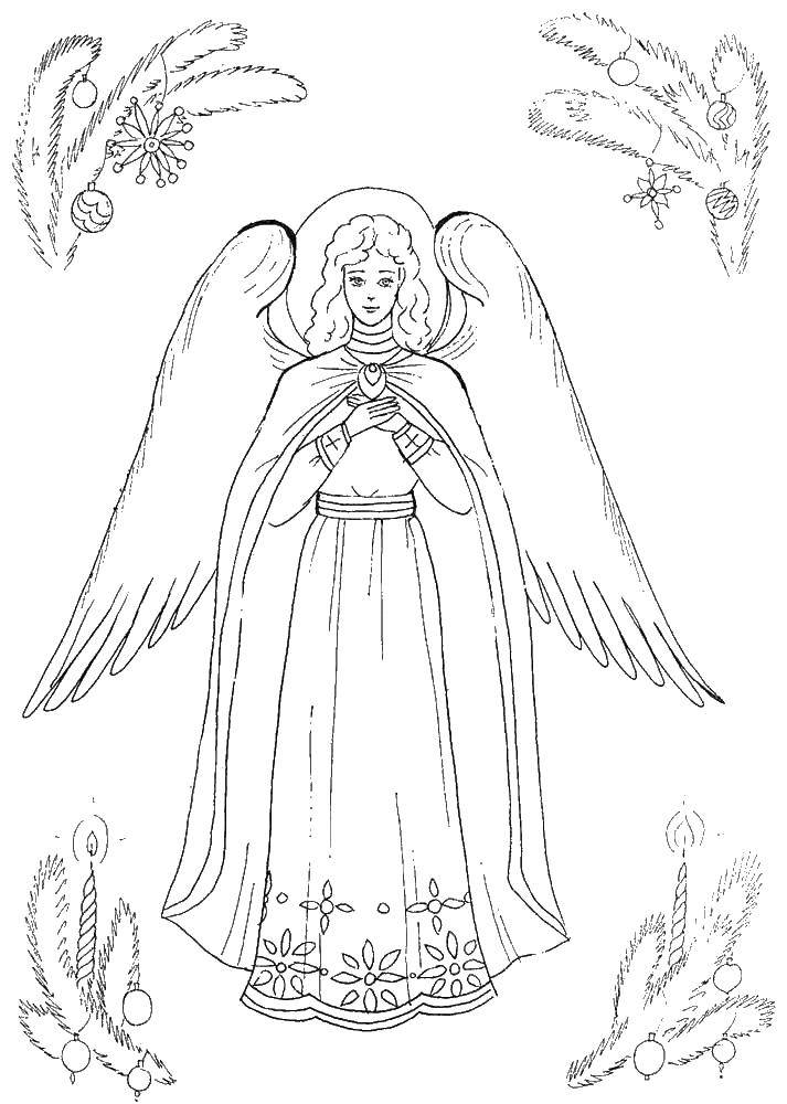 Coloring Angel. Category guardian angel. Tags:  angel .