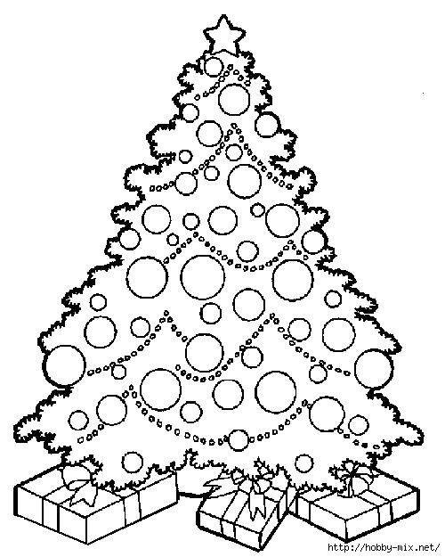 Coloring Christmas tree. Category new year. Tags:  Christmas tree, .