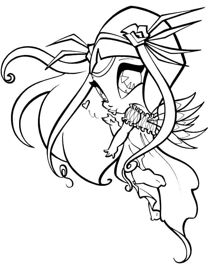 Coloring Pixie Cupid of the winx. Category Winx. Tags:  Pixie, Cupid , Winx.