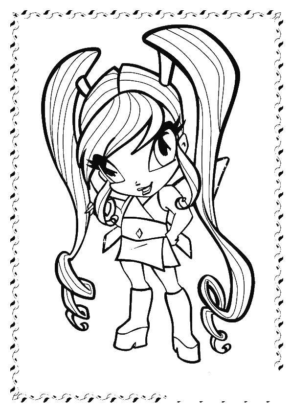 Coloring Chat pixie from winx. Category Winx. Tags:  Pixie, Chat, Winx.