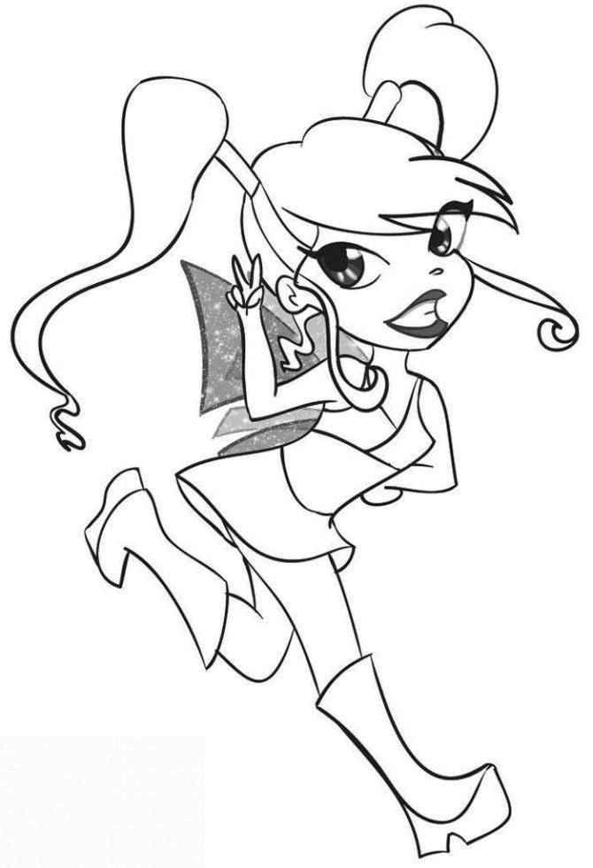 Coloring Pixie, chatta from winx. Category Winx. Tags:  Pixie, Chatta, Winx.