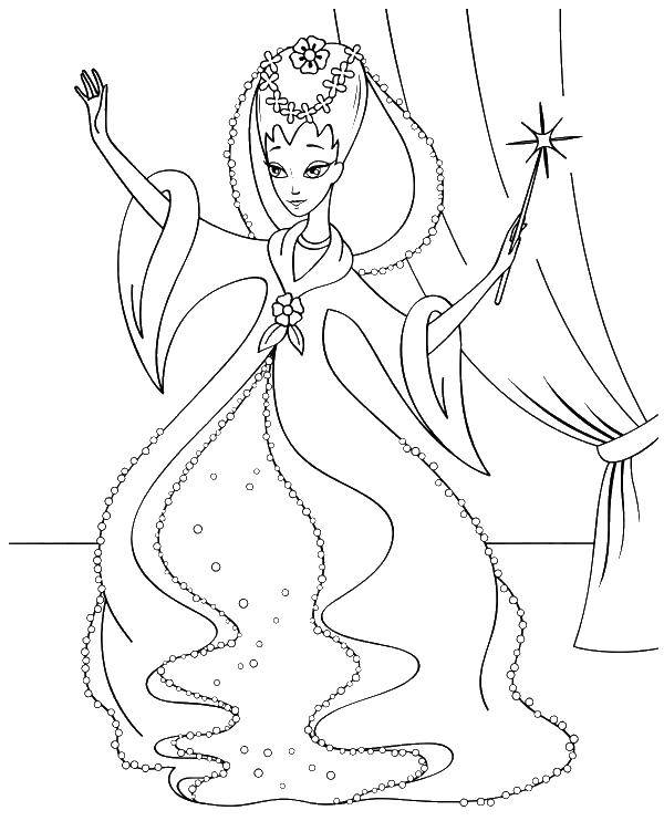 Coloring Fairy godmother. Category Cinderella. Tags:  Cinderella.