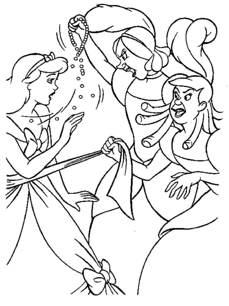 Coloring The evil Princess Cinderella jealous. Category Cinderella. Tags:  Disney, Cinderella.