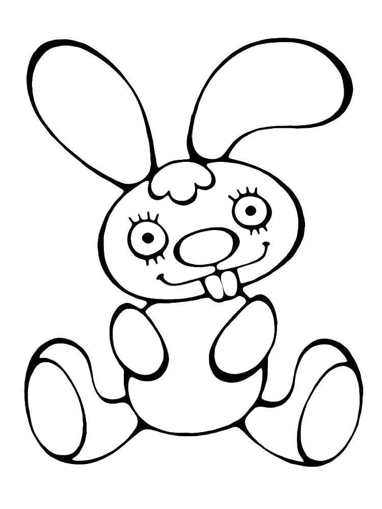 Название: Раскраска Кролик. Категория: игрушки. Теги: кролик.