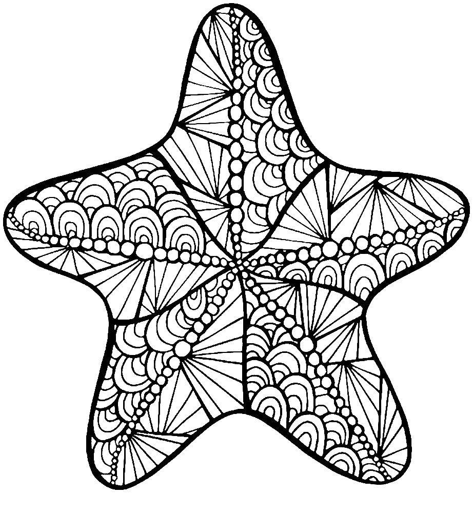 Coloring Starfish. Category starfish. Tags:  Starfish.
