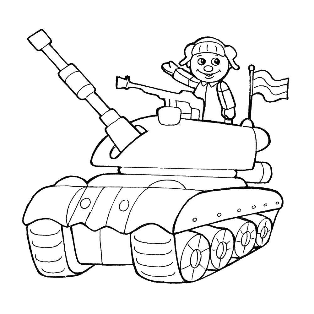 Название: Раскраска Танк. Категория: игрушки. Теги: танк.