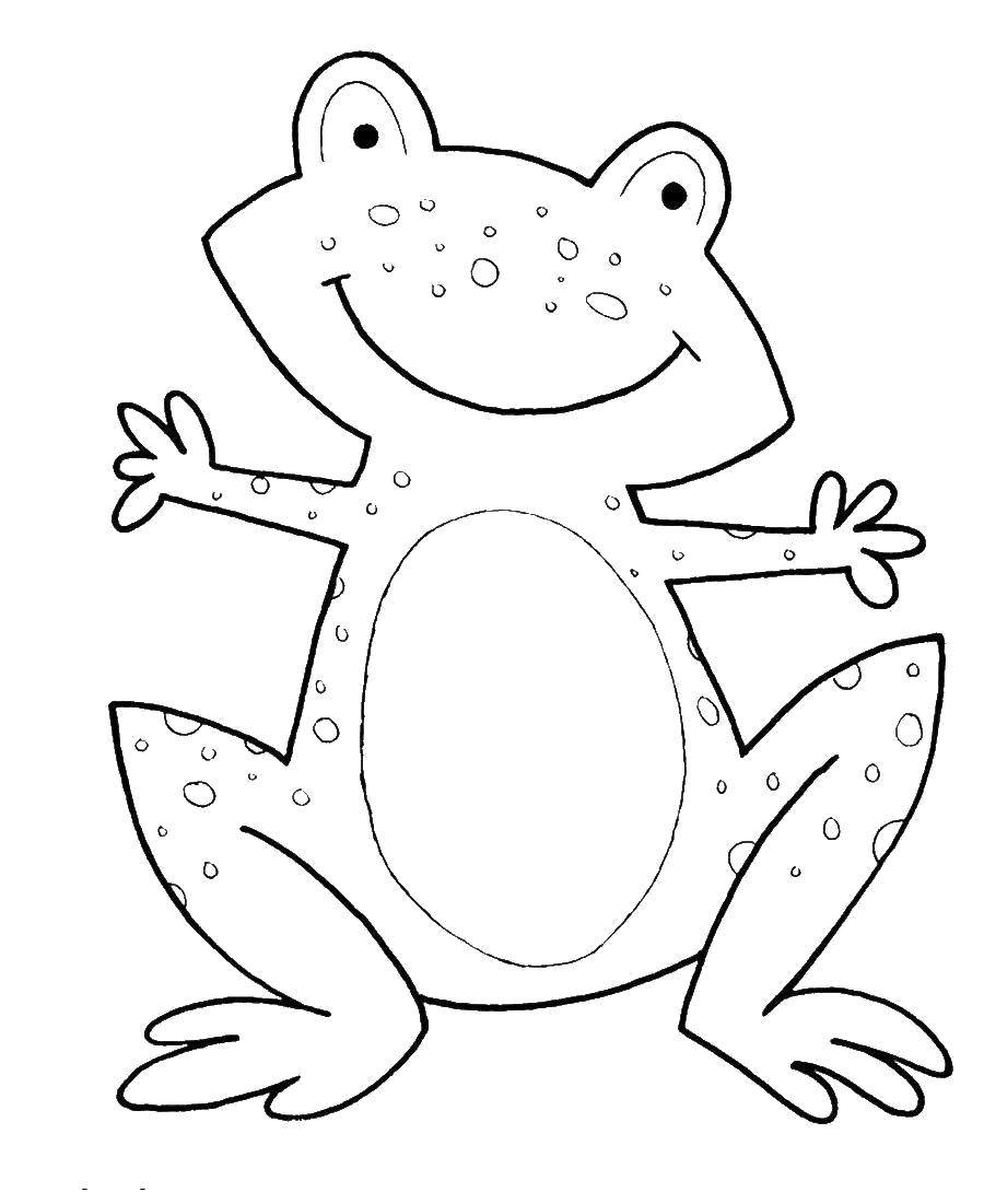 Coloring Frog. Category reptiles. Tags:  Reptile, frog.