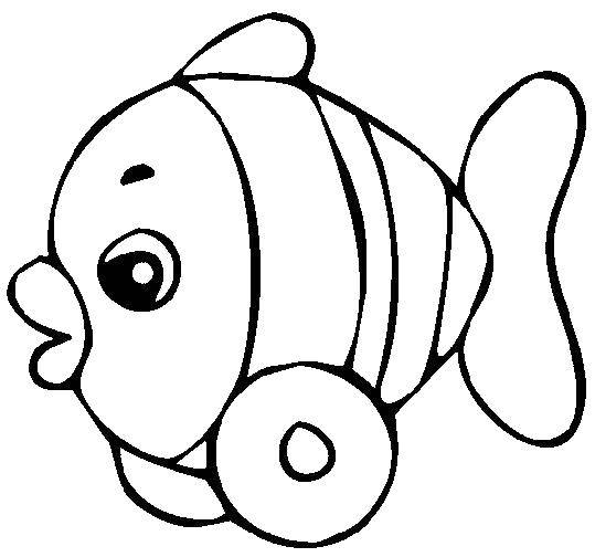 Coloring Fish on wheels. Category toys. Tags:  fish, toys.