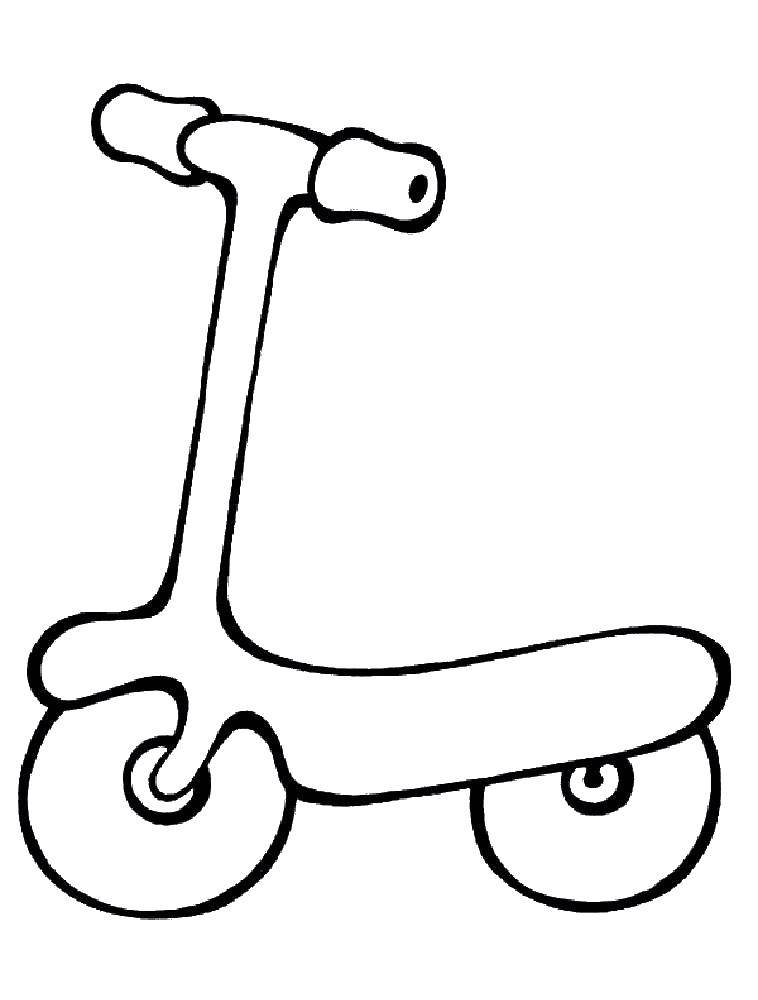 Coloring Scooter. Category toys. Tags:  Scooter.