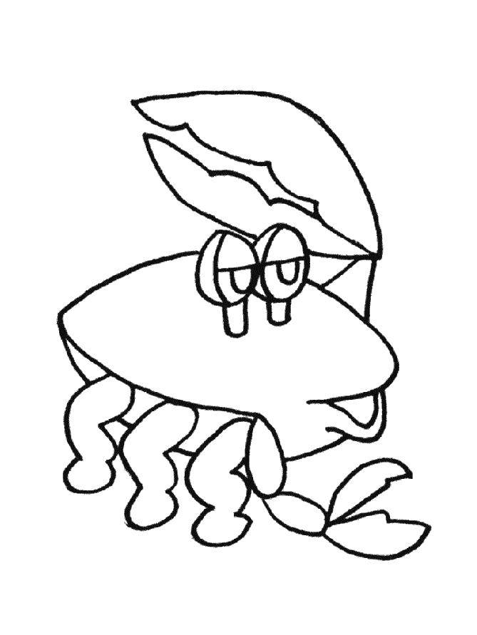 Coloring Crab. Category crab. Tags:  Underwater, crab.
