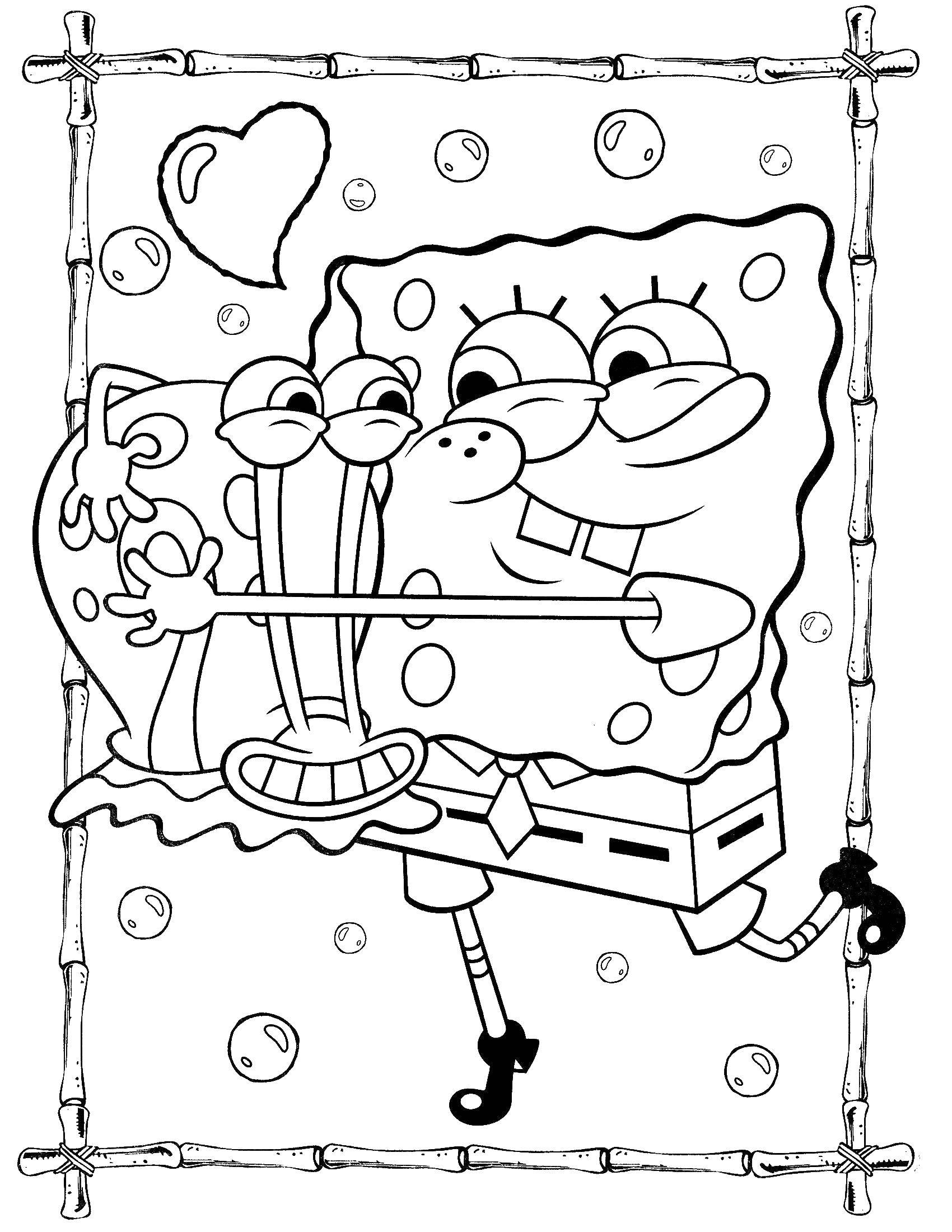 Coloring Spongebob and Gary. Category Spongebob. Tags:  spongebob, Patrick.