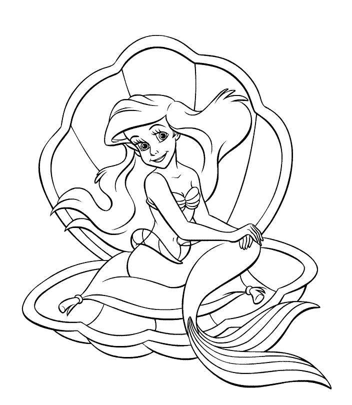 Coloring Ariel in ralescu. Category Disney cartoons. Tags:  Disney, the little mermaid, Ariel.