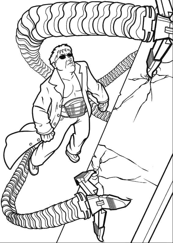 Coloring Doctor octopus Otto Octavius. Category Comics. Tags:  Comics, Spider-Man, Spider-Man.