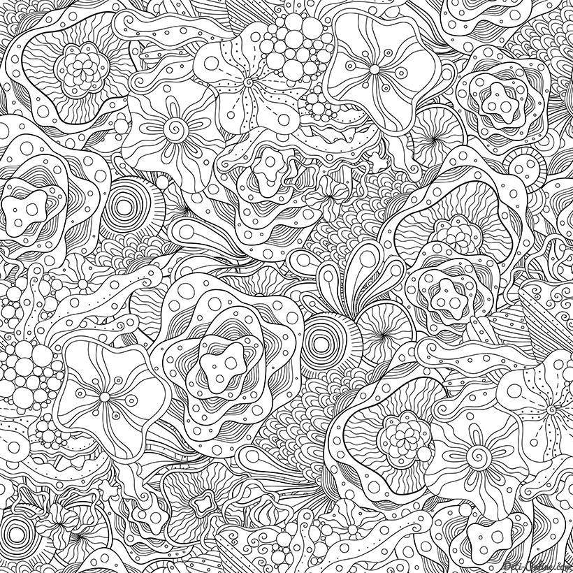 Coloring A complex pattern. Category patterns. Tags:  Patterns, flower.