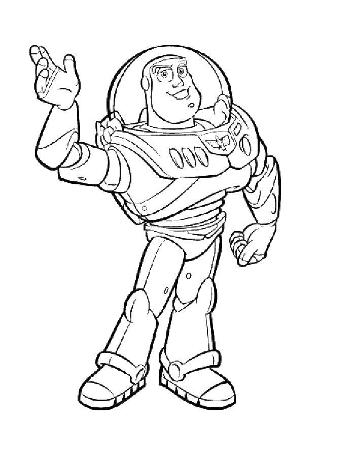 Coloring Buzz Lightyear. Category cartoons. Tags:  Woody, toys.