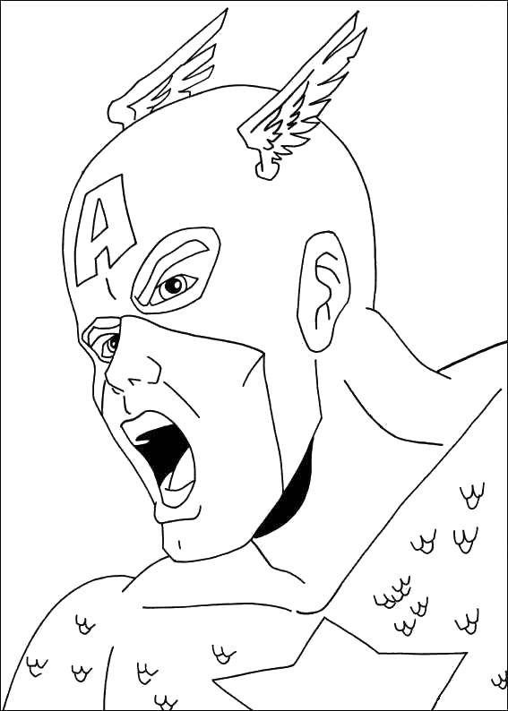 Coloring Captain America. Category captain America. Tags:  Comics, Captain America.